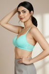 Zivame Padded Non Wired 3/4Th Coverage T-Shirt Bra - Aruba Blue — thumbnail 3